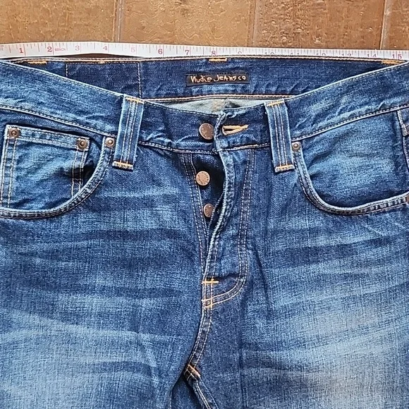 Nudie Jeans Co Mens Steady Eddie II Vacation Blues Jeans Size 29 32 - Picture 8 of 12